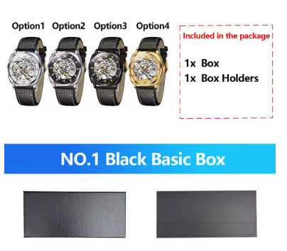 OLEVS Men's Watches Automatic Mechanical Leather Strap Hollow Out Dial Wristwatch Waterproof