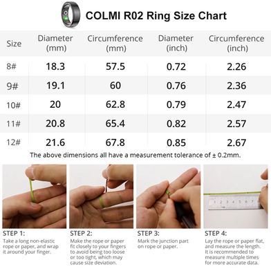 COLMI R02 Smart Ring Military Grade