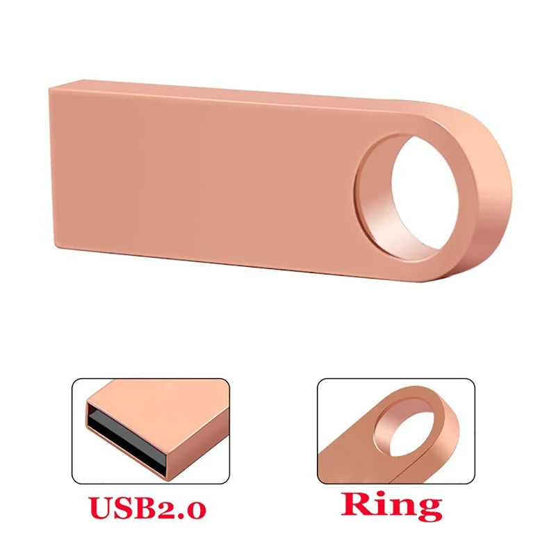 100% original metal USB flash disk USB2.0 8GB 16GB 32GB 64GB high speed metal mini U disk pen drive