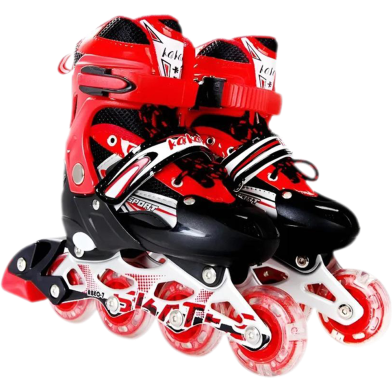 Inline Roller Skates Shoes Red And Black - 1 Pair - (39-42)