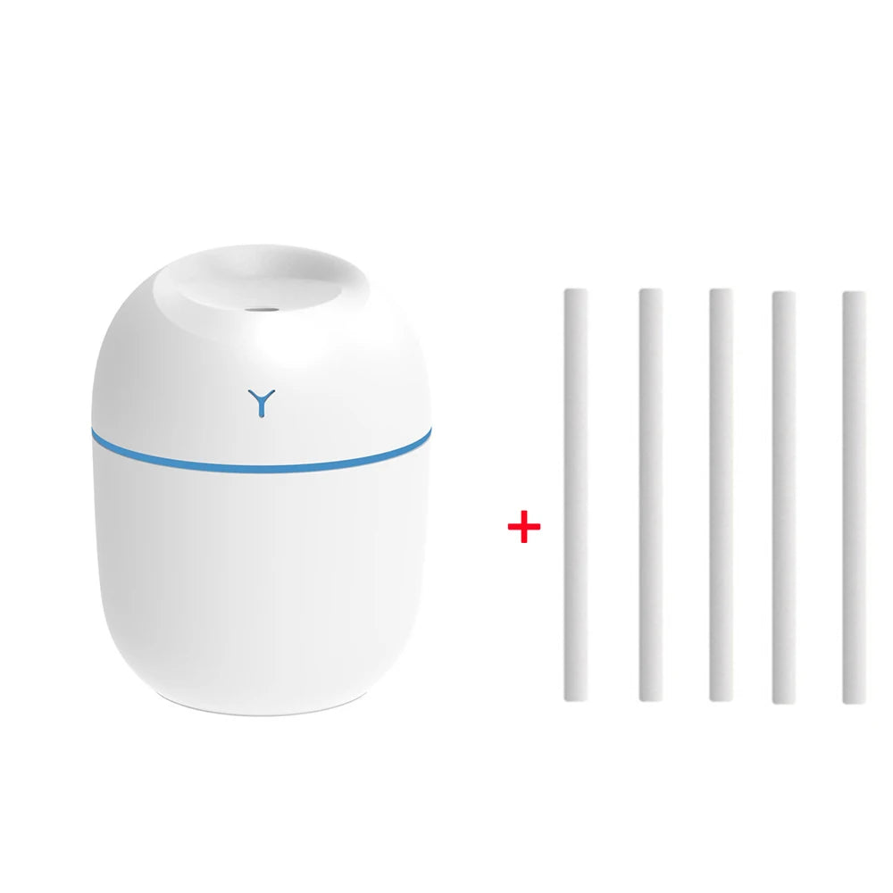 MINI Portable 220ML Air Humidifier Aroma Essential Oil Diffuser Humidificador for Home Car Office with LED Night Lamp Freshner