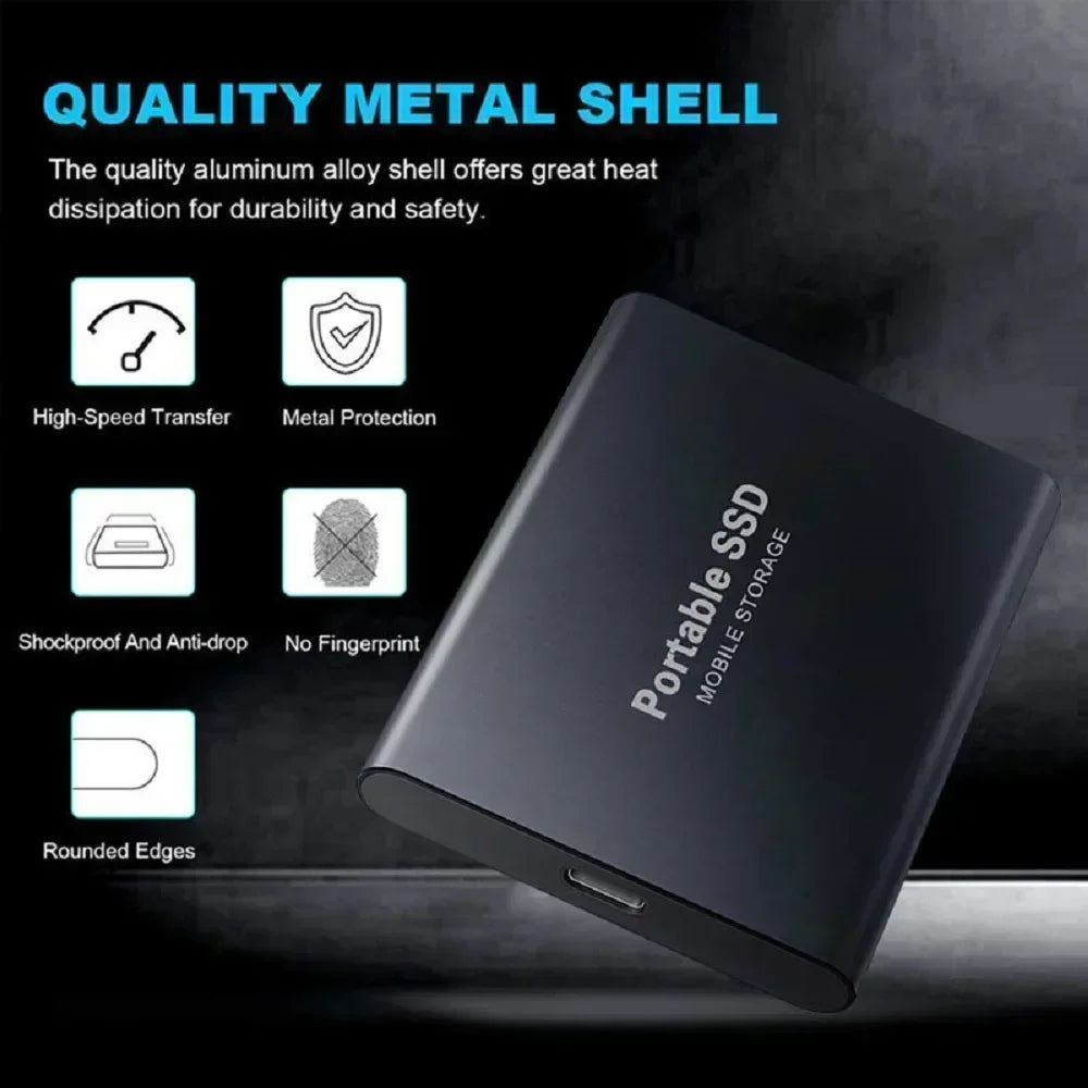 Waterproof SSD External Hard Drive 4TB- USB 3.1 - Ultra Portable SSD Solid Disk- Shockproof - Plug & Play - Mac/PC Compatible