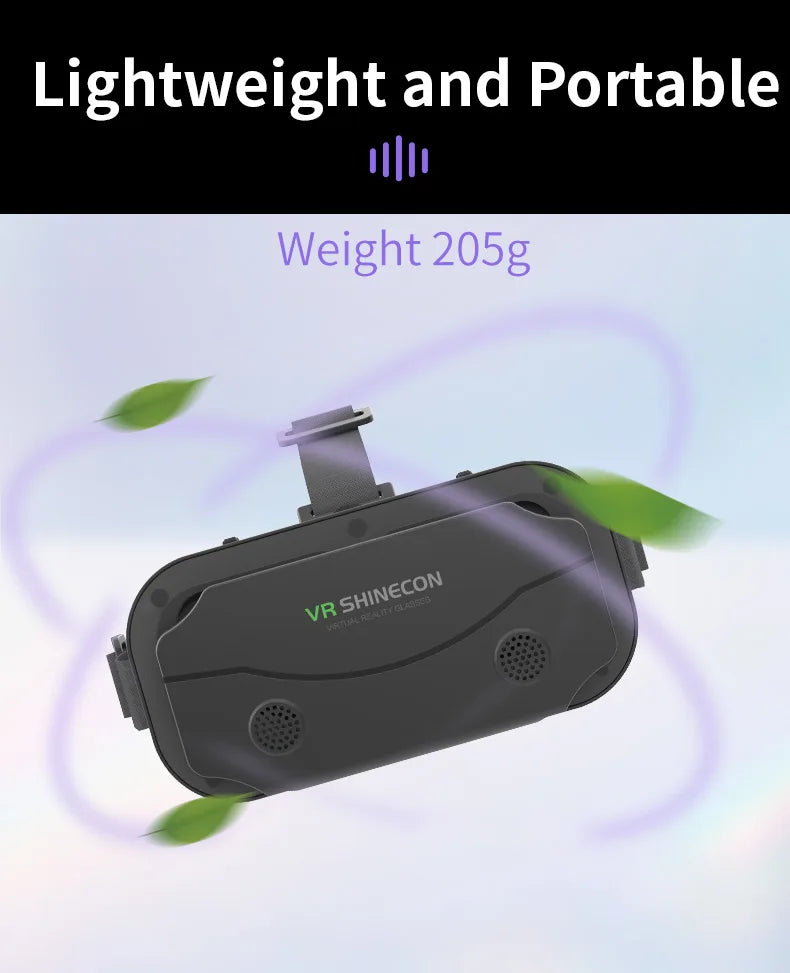 VR SHINECON 3D Glasses Virtual Reality Helmet Lenses Viar Goggles For Smartphones Game Accessory with Original Box