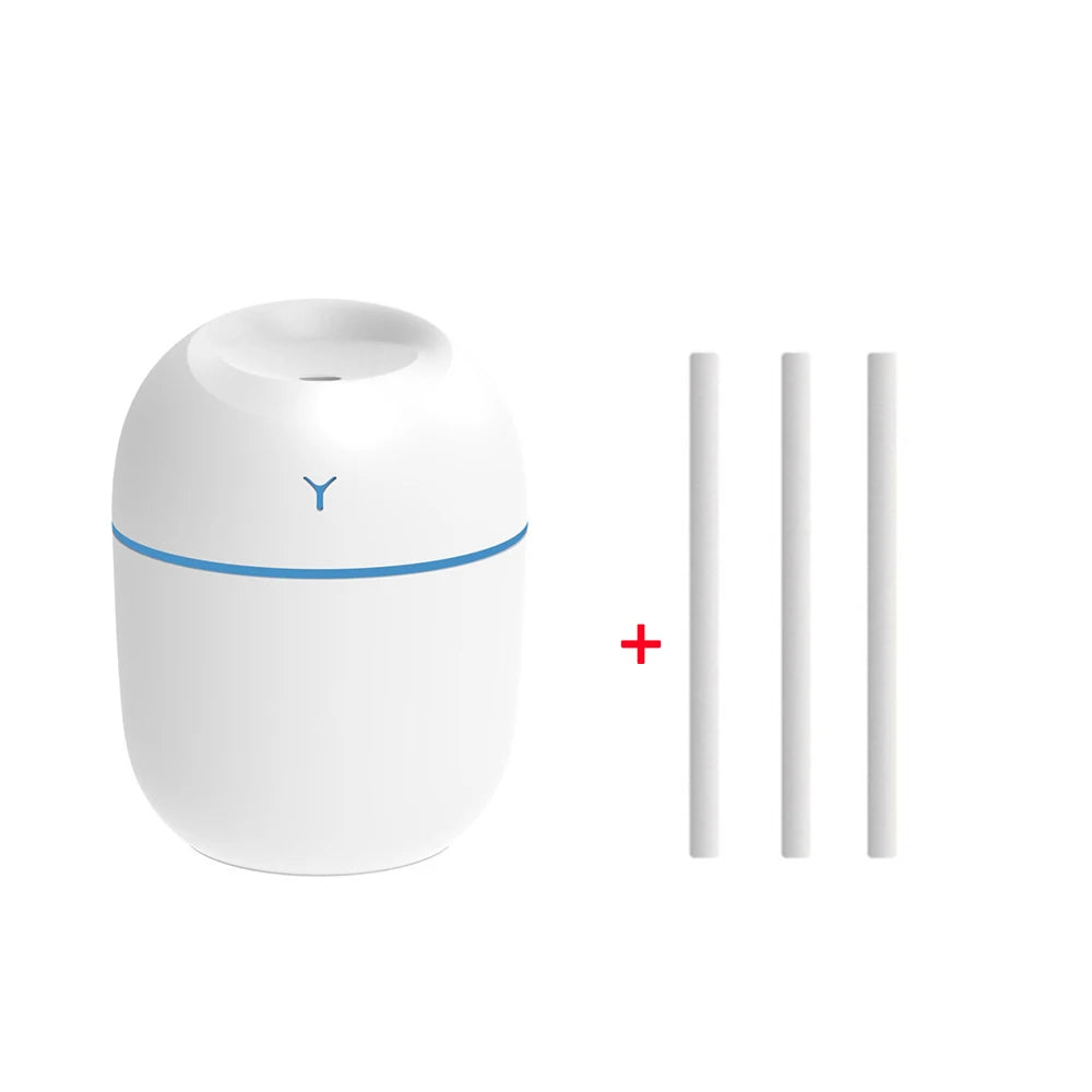 MINI Portable 220ML Air Humidifier Aroma Essential Oil Diffuser Humidificador for Home Car Office with LED Night Lamp Freshner