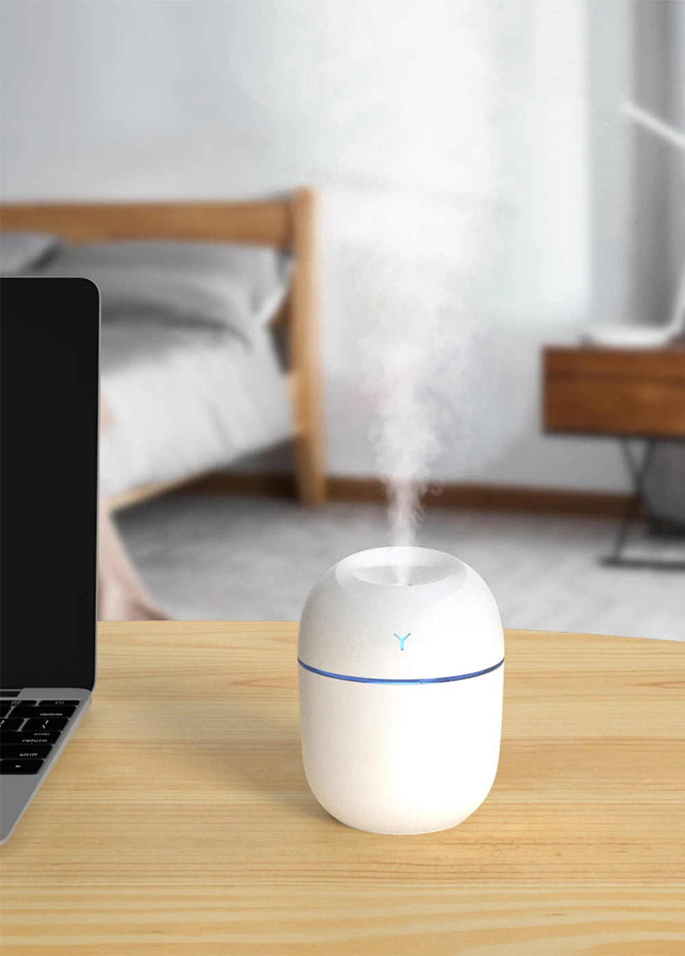 MINI Portable 220ML Air Humidifier Aroma Essential Oil Diffuser Humidificador for Home Car Office with LED Night Lamp Freshner