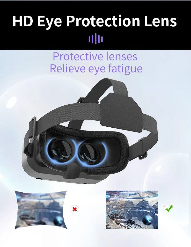 VR SHINECON 3D Glasses Virtual Reality Helmet Lenses Viar Goggles For Smartphones Game Accessory with Original Box