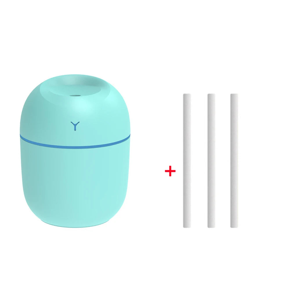 MINI Portable 220ML Air Humidifier Aroma Essential Oil Diffuser Humidificador for Home Car Office with LED Night Lamp Freshner