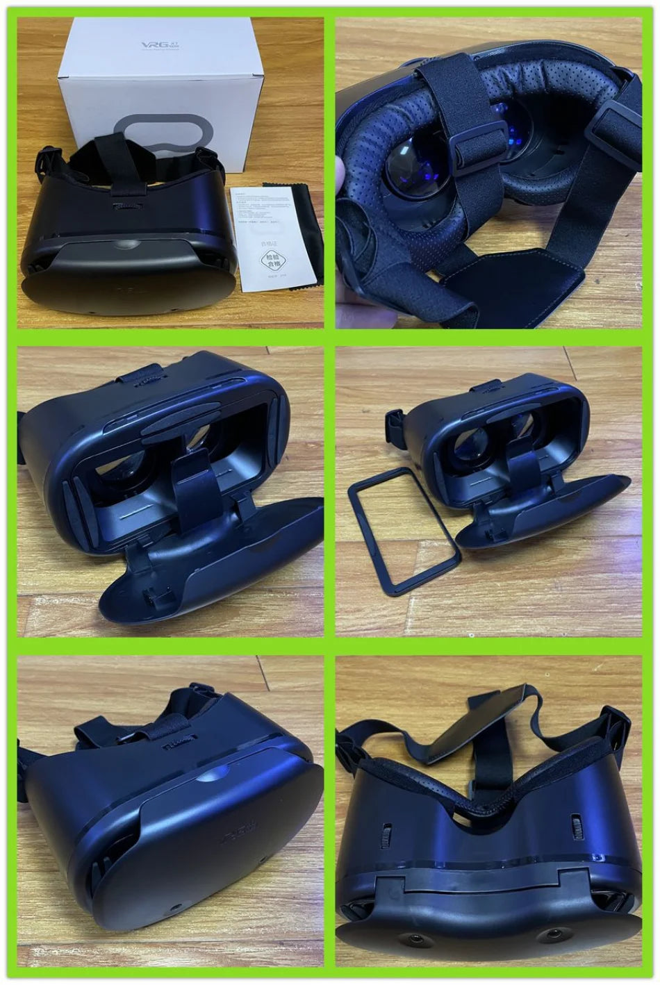 VRG Pro X7 3D Helmet Virtual Reality VR Glasses Smartphone Lense With Controller Headphone For 5 To 7 Inches Blue Light Glasses