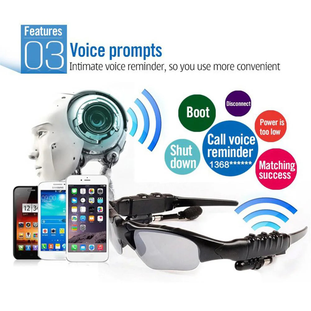 Bluetooth 5.0 Headsets Wireless Glasses Earphones Waterproof Noise Reduction Earbuds