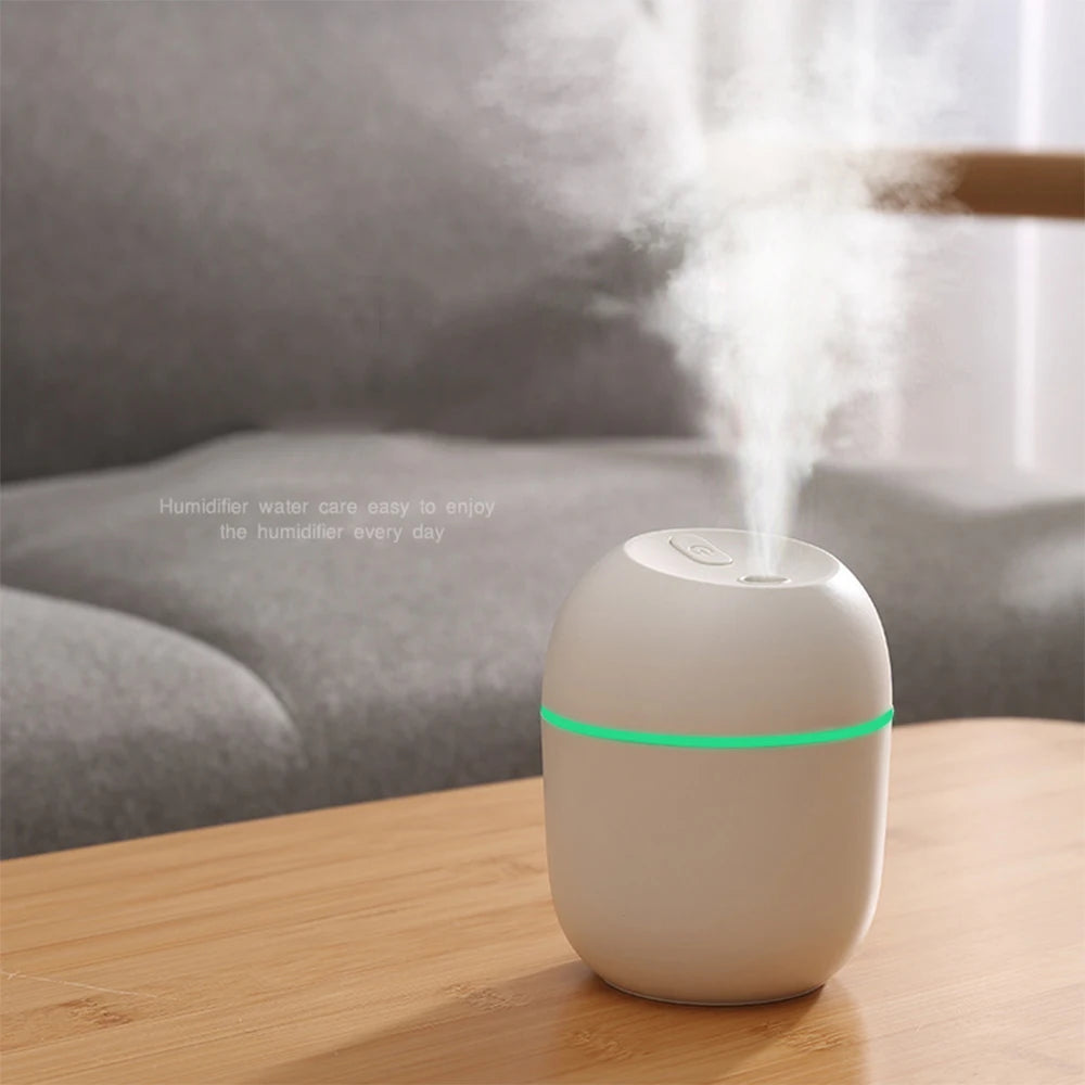 MINI Portable 220ML Air Humidifier Aroma Essential Oil Diffuser Humidificador for Home Car Office with LED Night Lamp Freshner