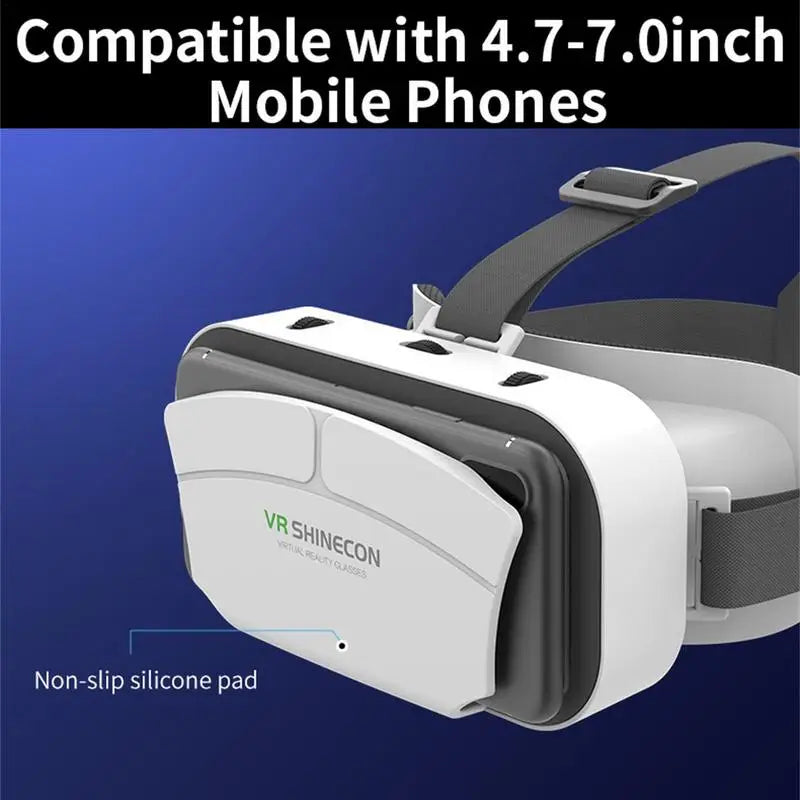 VR Virtual Reality 3D Glasses Box Stereo VR Comfortable Headset Helmet For 4.5-7.0 Inch Screen Smartphone