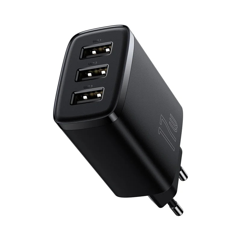 Baseus USB Charger Multiple Ports 3.4A Fast Charging Charge Phone Charger