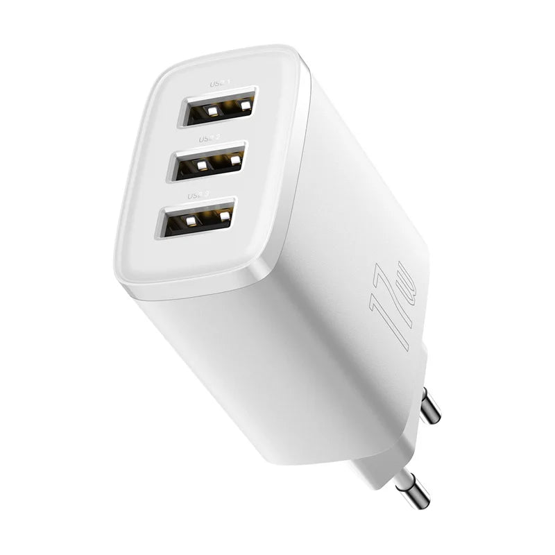 Baseus USB Charger Multiple Ports 3.4A Fast Charging Charge Phone Charger