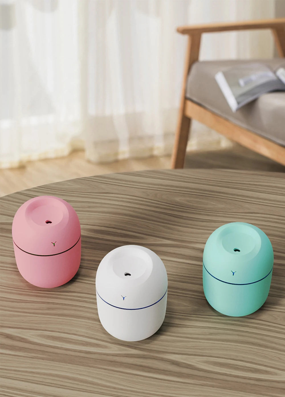MINI Portable 220ML Air Humidifier Aroma Essential Oil Diffuser Humidificador for Home Car Office with LED Night Lamp Freshner