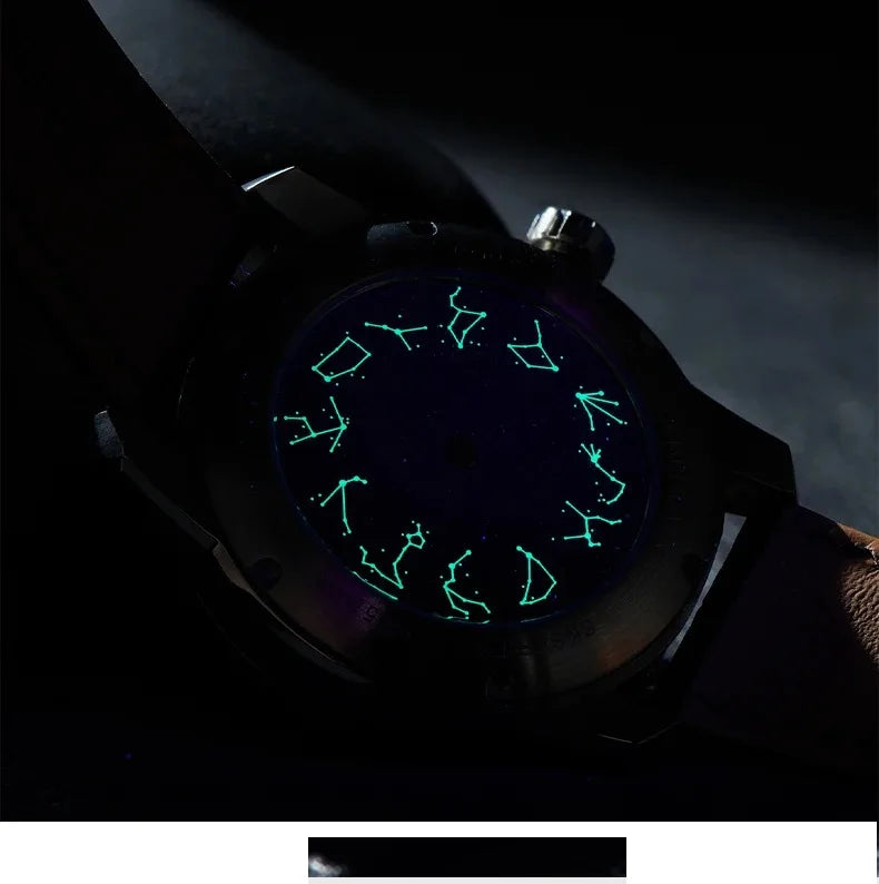 OBLVLO Men Automatic Watch 41MM Luxury Mechanical Wristwatch Luminous Waterproof Sapphire Rotatable Small Disks