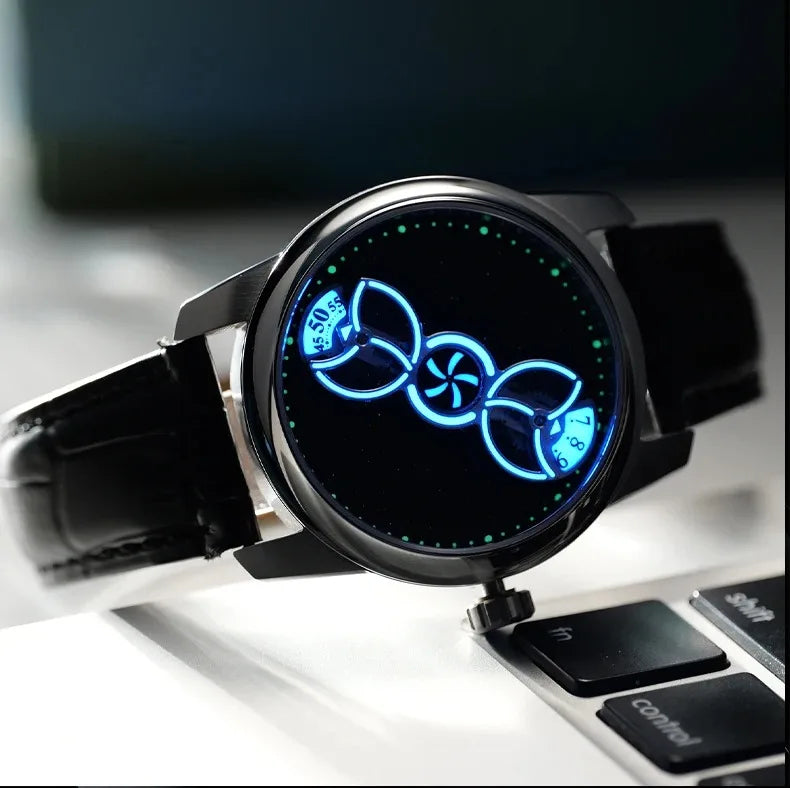OBLVLO Men Automatic Watch 41MM Luxury Mechanical Wristwatch Luminous Waterproof Sapphire Rotatable Small Disks