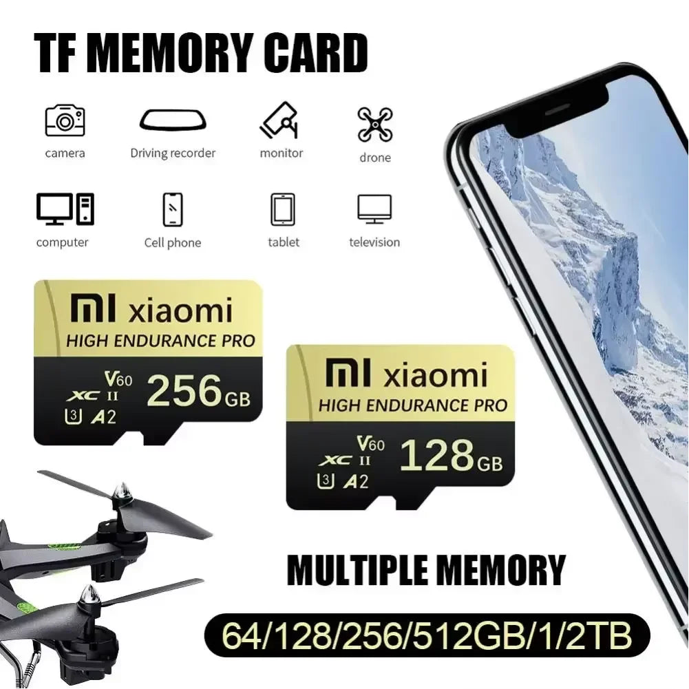 XIAOMI 2TB SD Memory Card 1TB 512GB SD Card 256GB Ultra-fast Transfer Micro TF SD Card 128GB