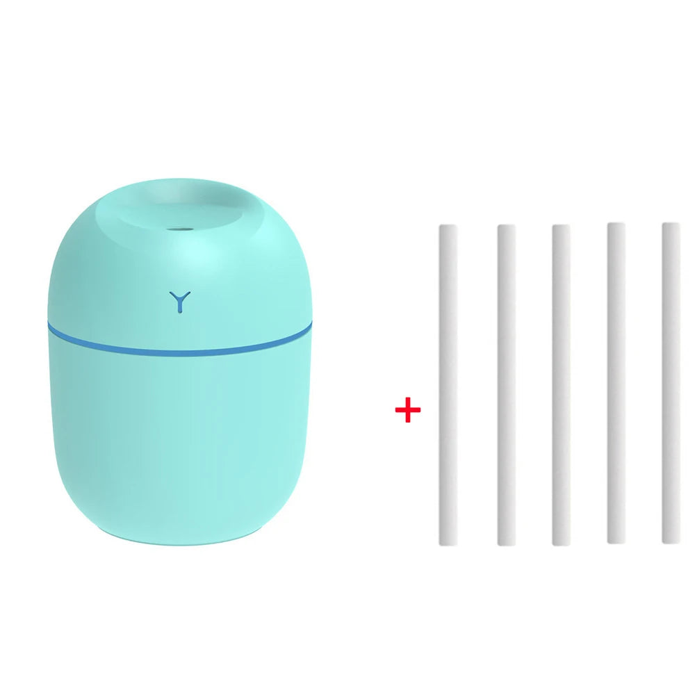 MINI Portable 220ML Air Humidifier Aroma Essential Oil Diffuser Humidificador for Home Car Office with LED Night Lamp Freshner