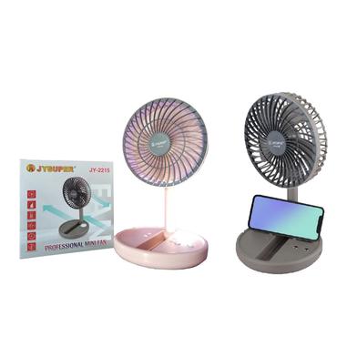 JY-2215 Professional Rechargeable Fan With LED Light 12.5 Inch 