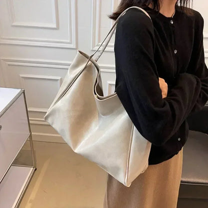 Women Tote Bag Fashion Soft Pu Leather Shoulder Bag Retro Crossbody Bag