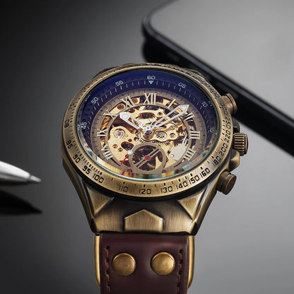 Luxury Mens Automatic Mechanical Watches Tourbillon Skeleton Wrist Clock Male Luminous