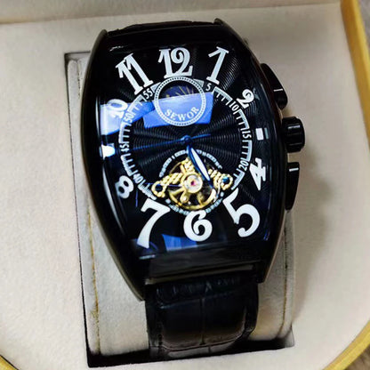 Luxury Mens Automatic Mechanical Watches Tourbillon Skeleton Wrist Clock Male Luminous