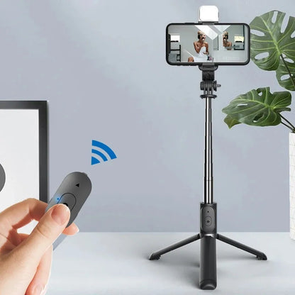 FGCLSY Portable Extendable Selfie Stick With Wireless Remote Control Phone Tripod Holder 360 Rotation