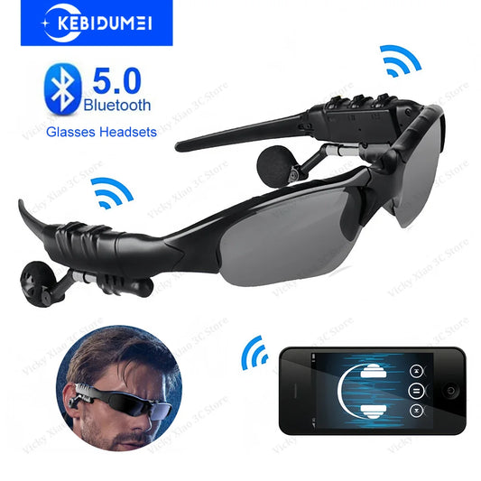 Bluetooth 5.0 Headsets Wireless Glasses Earphones Waterproof Noise Reduction Earbuds