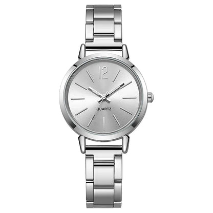 Luxury Watch for Women Simple Round Dial Stainless Fashion Gold Bracelet Quartz Wristwatch Students Ladies Watches Reloj Mujer