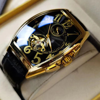 Luxury Mens Automatic Mechanical Watches Tourbillon Skeleton Wrist Clock Male Luminous