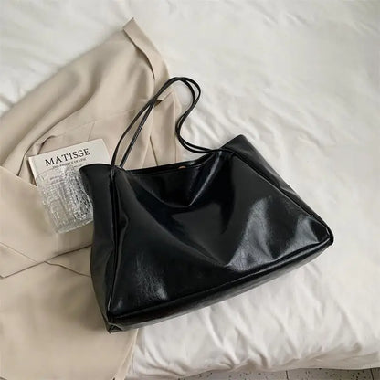 Women Tote Bag Fashion Soft Pu Leather Shoulder Bag Retro Crossbody Bag