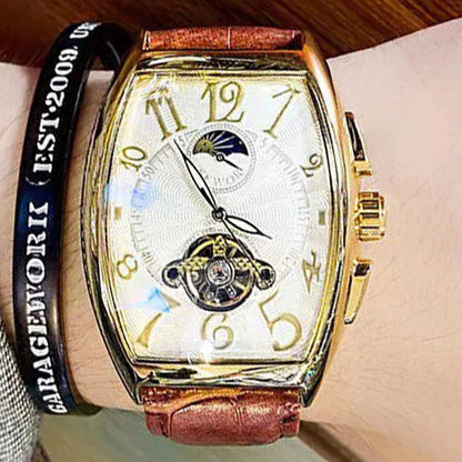 Luxury Mens Automatic Mechanical Watches Tourbillon Skeleton Wrist Clock Male Luminous