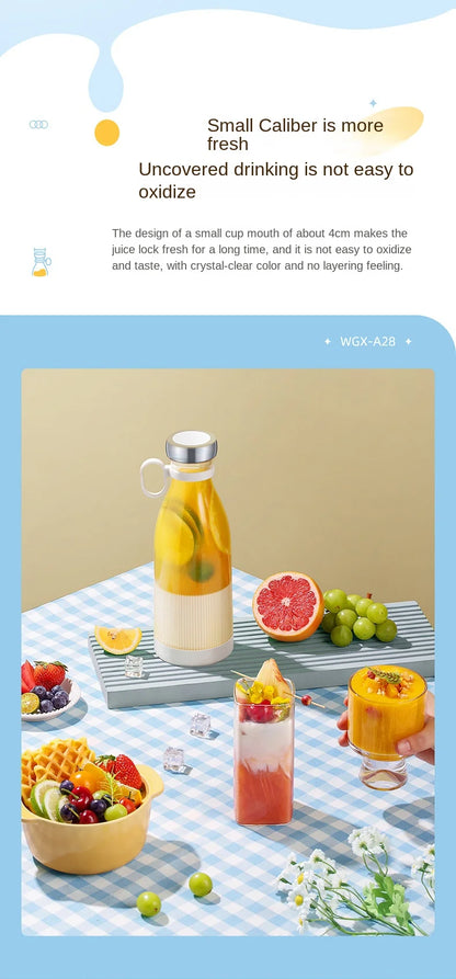 Portable Blender USB Rechargeable Mini Juicer Blender Personal Size Kitchen blenders for Juices Shakes and Smoothies
