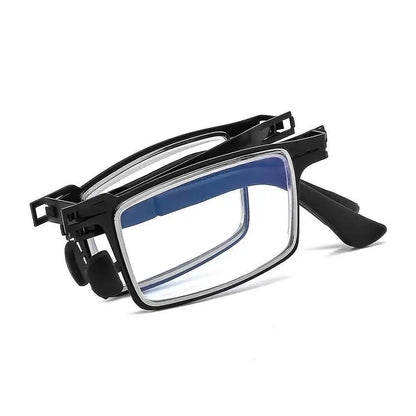 Anti Blue Light Reading Glasses For Women Men Metal Foldable Presbyopia Spectacles Polygon Frame Eyeglasses W/ Case +1.0 - +4.0