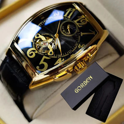Luxury Mens Automatic Mechanical Watches Tourbillon Skeleton Wrist Clock Male Luminous