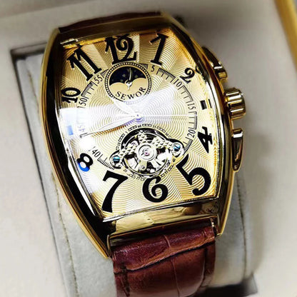 Luxury Mens Automatic Mechanical Watches Tourbillon Skeleton Wrist Clock Male Luminous