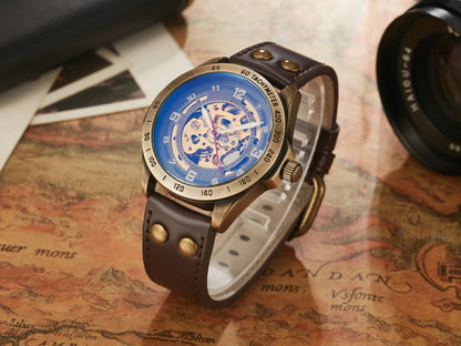 Luxury Mens Automatic Mechanical Watches Tourbillon Skeleton Wrist Clock Male Luminous