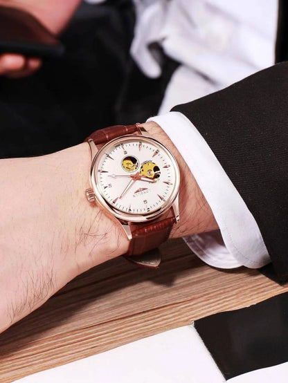 LONGLUX automatic watch elegant style waterproof mens watch men gift