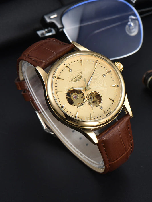 LONGLUX automatic watch elegant style waterproof mens watch men gift