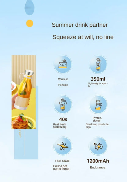 Portable Blender USB Rechargeable Mini Juicer Blender Personal Size Kitchen blenders for Juices Shakes and Smoothies