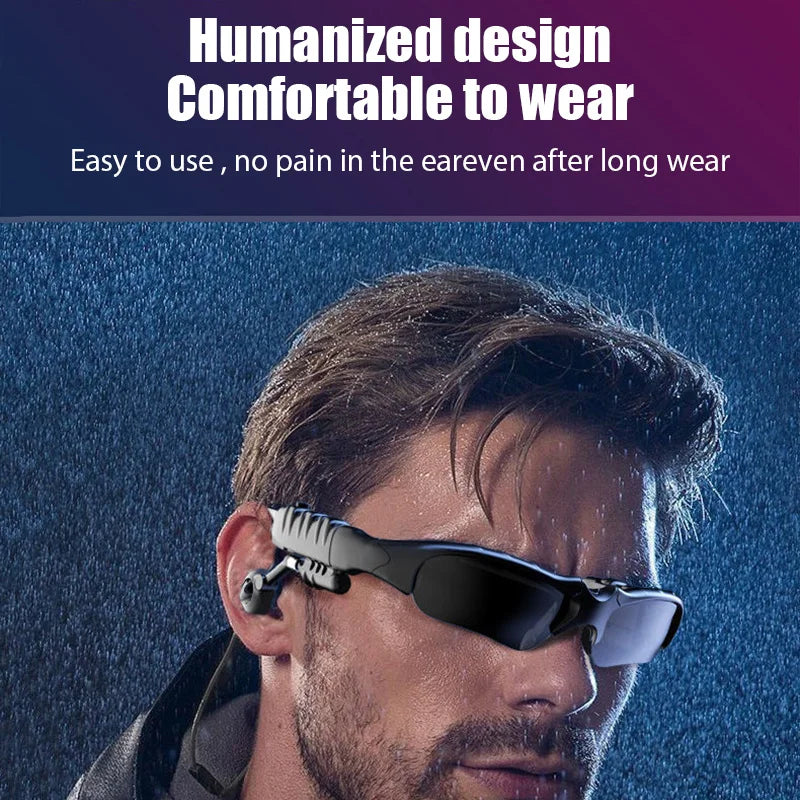 Bluetooth 5.0 Headsets Wireless Glasses Earphones Waterproof Noise Reduction Earbuds