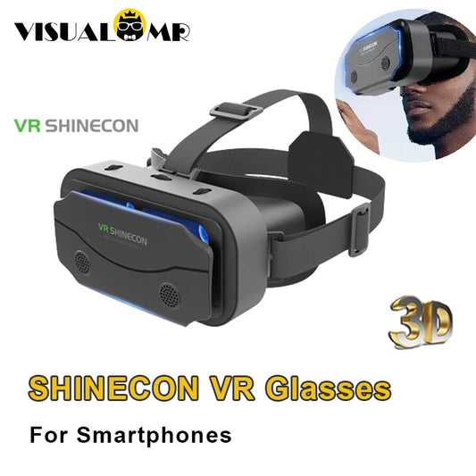 VR SHINECON 3D Glasses Virtual Reality Helmet Lenses Viar Goggles For Smartphones Game Accessory with Original Box